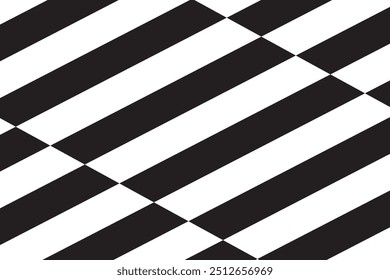 Diagonal black and white lines background. Tilted parallel stripes pattern. Stripy texture. Simple gepmetric print with slanted strips. Vector graphic illustration.