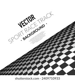 Diagonal black and white sport flags silhouettes for start and finish lines