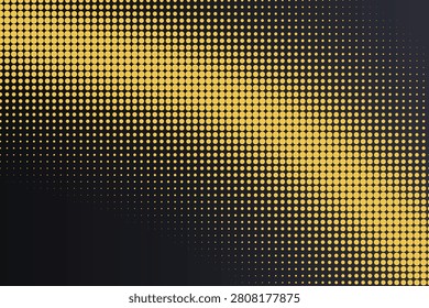 Diagonal black-and-yellow halftone dot gradient pattern dotpattern