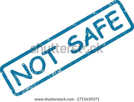 Diagonal blue distressed stamp with "NOT QUALIFIED" text, ideal for indicating an ineligible or unsuitable status on a pure white background.