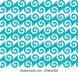 Turquoise Vector Leaf Seamless Pattern Vintage Stock Vector (Royalty ...