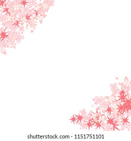 Diagonal border from confetti flowers. Abstract vector illustration. Dynamic colored celebration background with confetti floral elements for holiday decoration, paper packaging, textile , covers.