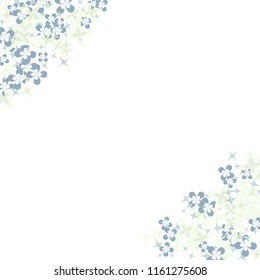 Diagonal border from confetti flowers. Abstract vector illustration. Dynamic colored celebration background with confetti floral elements for holiday decoration, paper packaging, textile , covers.