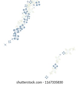 Diagonal border from confetti flowers. Abstract vector illustration. Dynamic colored celebration background with confetti floral elements for holiday decoration, paper packaging, textile , covers.