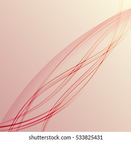 diagonal brown pink tone elegant abstract swoosh waves. vector illustration