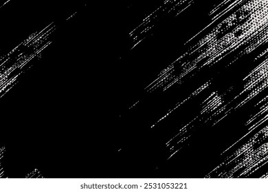 Fondo de trazo de pincel diagonal. Textura pintada Grunge. Fondo blanco y negro