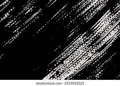 Diagonaler Pinselstrich-Hintergrund. Grunge malte Textur. Schwarz-weißer Hintergrund