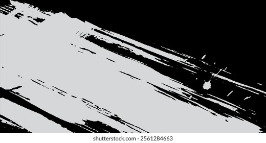 Diagonal brush stroke background. Grunge painted texture. Black and white backdrop with copy space The images are created without the use of any artificial intelligence software at any stage
