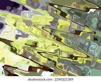 Diagonal bursts - abstract landscape in green tonality for textiles or fabrics. Rhythmic splashes for interior solutions, covers, fashion trends, business concepts, scrapbooking, prints, etc.
