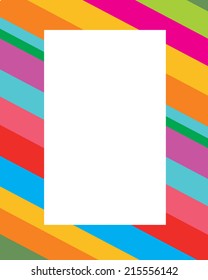 Diagonal Candy Stripped Frame - Vector
