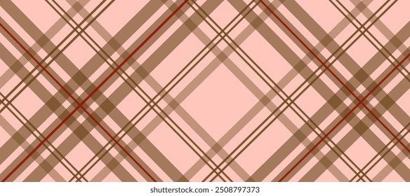Fondo a cuadros marrón y rosa de la célula diagonal
