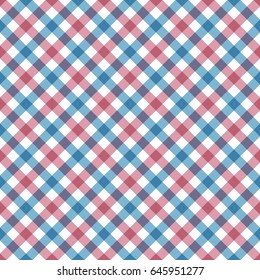 diagonal checkered plaid seamless pattern. Vector illustration