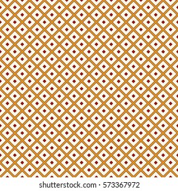 Diagonal checkered seamless pattern. Repeated diamond ornamental abstract background. Modern style surface texture. Grid digital paper, textile print, page fill.