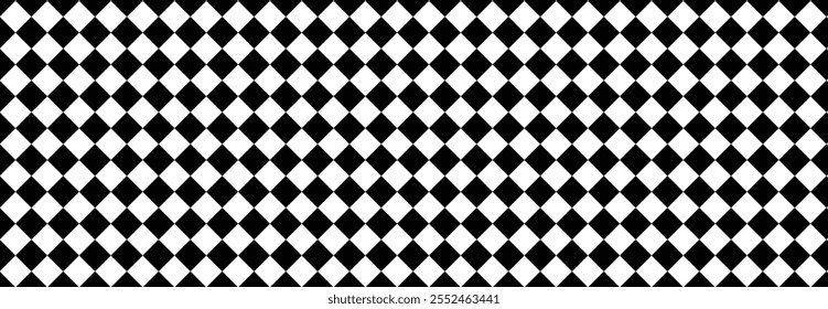 Diagonal chess tile illustration on black white tile. Diagonal chess tile.