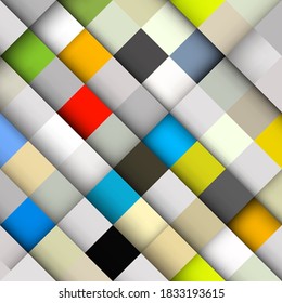 Diagonal Colorful Squares Abstract Vector Backdrop