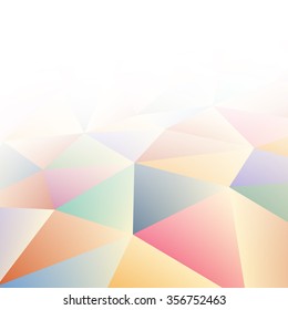 Diagonal colorful triangle tile texture with perspective, copy space