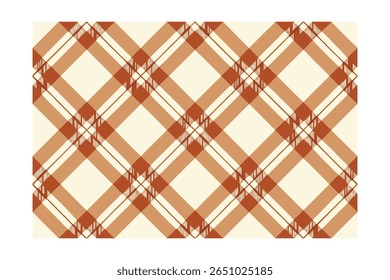 Diagonal cream orange plaid pattern.