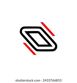 diagonal creative agency logo vector illustration template design