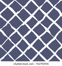 Diagonal cross brush strokes seamless pattern, rough lines repeat background