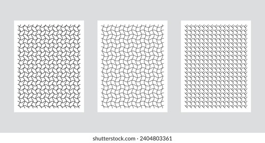 Diagonal cross line grid seamless pattern Geometric texture Black diagonal line mesh on white background Minimal  Fence pattern Vector illustration