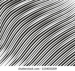 diagonal curved lines pattern halftone monochrome black and white wavy stripes vector background geometric texture
