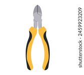 Diagonal Cutting Pliers Tool for Home Repairs, Flat Vector Illustration Design