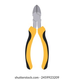 Diagonal Cutting Pliers Tool for Home Repairs, Flat Vector Illustration Design