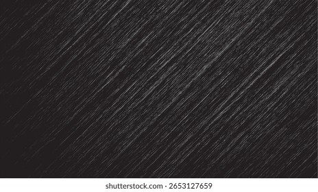 Plano de fundo de padrão de rascunho de linha escura diagonal. Textura de traço áspero abstrato para design de superfície grunge. Fundo preto dinâmico.
