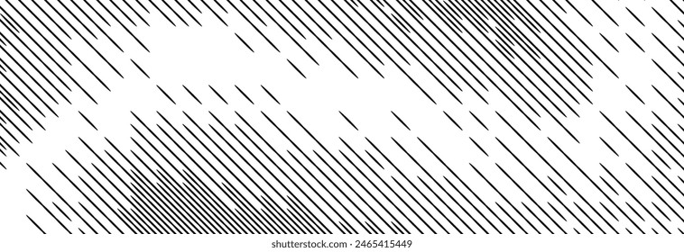 Diagonal dash line texture. Slanted dashed lines pattern background. Straight tilt interrupted stripes wallpaper. Abstract dither rasterized grunge overlay. Vector wide ripple terrain texture