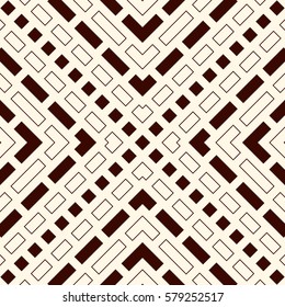 Diagonal dashed lines abstract background. Outline seamless pattern with geometric motif. Simple symmetric ornament. Modern style digital paper, textile print, page fill. Vector art