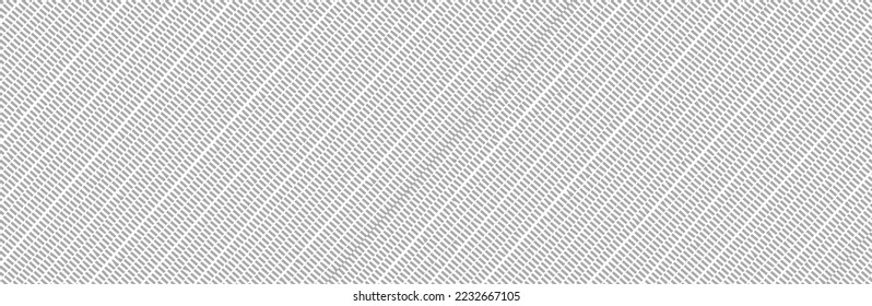 Diagonal dashed lines pattern on white background. Dotted lines pattern for backdrop and wallpaper template. Simple realistic broken lines with repeat stripes texture. Geometric background, vector