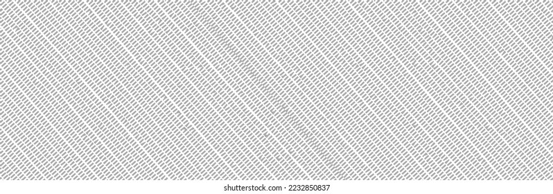 Diagonal dashed lines pattern on white background. Dotted lines pattern for backdrop and wallpaper template. Simple realistic broken lines with repeat stripes texture. Geometric background, vector