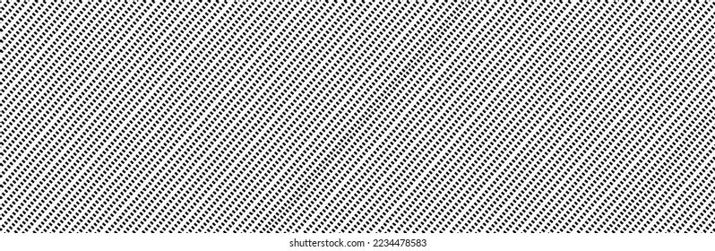 Diagonal dashed lines pattern on white background. Dotted lines pattern for backdrop and wallpaper template. Simple realistic broken lines with repeat stripes texture. Geometric background, vector