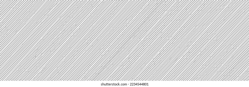 Diagonal dashed lines pattern on white background. Dotted lines pattern for backdrop and wallpaper template. Simple realistic broken lines with repeat stripes texture. Geometric background, vector