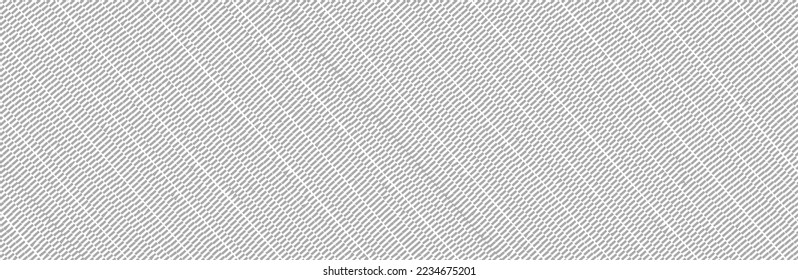 Diagonal dashed lines pattern on white background. Dotted lines pattern for backdrop and wallpaper template. Simple realistic broken lines with repeat stripes texture. Geometric background, vector