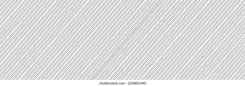 Diagonal dashed lines pattern on white background. Dotted lines pattern for backdrop and wallpaper template. Simple realistic broken lines with repeat stripes texture. Geometric background, vector