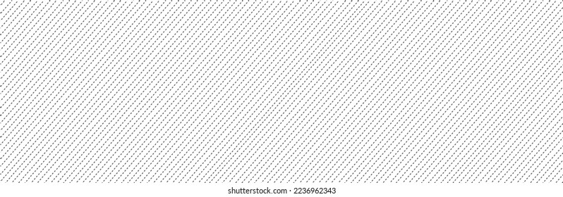 Diagonal dashed lines pattern on white background. Straight lines pattern for backdrop and wallpaper template. Simple realistic broken lines with repeat stripes texture. Geometric background, vector