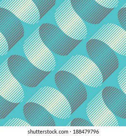 Diagonal Design Abstract Optical Striped Waves Background. Seamless Pattern. Vector.