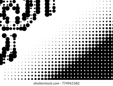 Diagonal dotted halftone background. Grunge vector pattern for business design. Gradient texture in pop art style. Universal stipple dot template