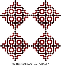 Diagonal dotted lines, black and red arrow plaid fabric texture, diamond and square Diagonal lines pattern, replete image, design for fabric printing, cross and diamond block checkerboard