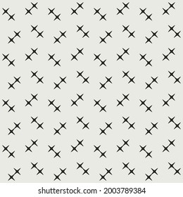 Diagonal double crosses. Vector simple black crosses nad white background.