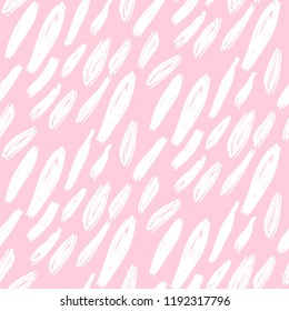 Diagonal Endless Grunge Hand Drawn Pattern .Creative Naive Art Texture. 
