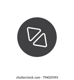 Diagonal enlarge button icon vector, filled flat sign, solid pictogram isolated on white. Symbol, logo illustration.