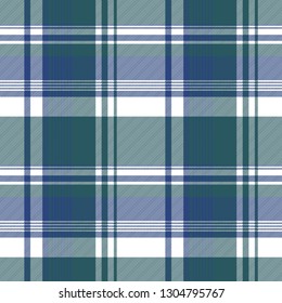 Diagonal fabric texture plaid seamless pattern. Vector illustration.
