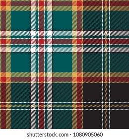 Diagonal fabric texture seamless pattern check plaid. Vector illustration.