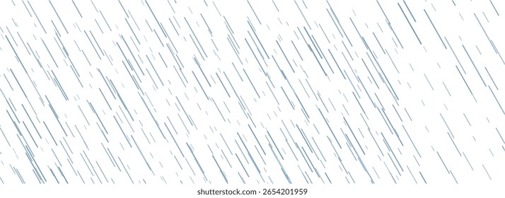 Diagonal falling rain seamless pattern. Pouring rain texture. Repeating tiny water drops background. Vertical downpour backdrop. Sleet, hail or snow precipitation wallpaper. Bad weather season.eps10