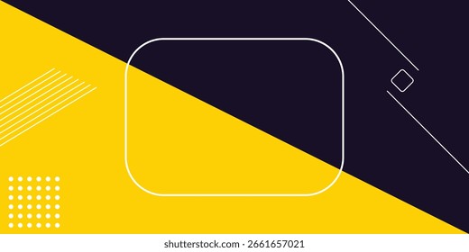 Fondo geométrico diagonal. Plantilla moderna de Anuncio de color amarillo y púrpura de Memphis. Negocios y presentación