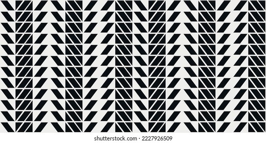 Diagonal geometric black shapes create a texture pattern. For print and interior design vector pattern.