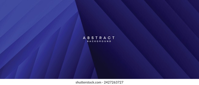 diagonal geometric overlay layer on an abstract dark blue banner design background. Contemporary graphic elements in the shape of squares. Makes a good cover, header, banner, brochure, or website