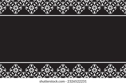 Diagonal der geometrischen Fliese mit Streifen Muster. Design-Kat-Stil weiß auf schwarzem Hintergrund. Design-Druck für Illustration, Batik, Textur, Schneiden, Textilien, Tapete, Hintergrund. Set 13